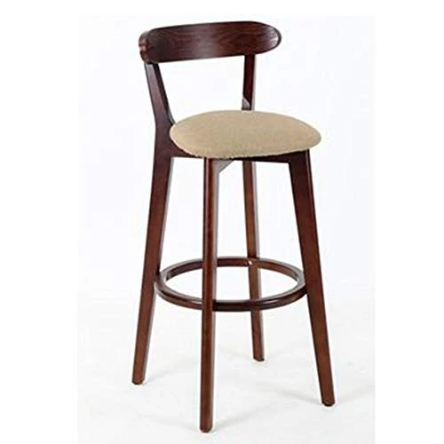 YDD Sedia da Bar retrò Legno massello, Tessuto Cotone/pu con Spugna ad Alto Rimbalzo, poggiapiedi ad Anello, Rinforzo Vite...