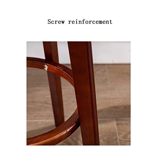 YDD Sedia da Bar retrò Legno massello, Tessuto Cotone/pu con Spugna ad Alto Rimbalzo, poggiapiedi ad Anello, Rinforzo Vite...