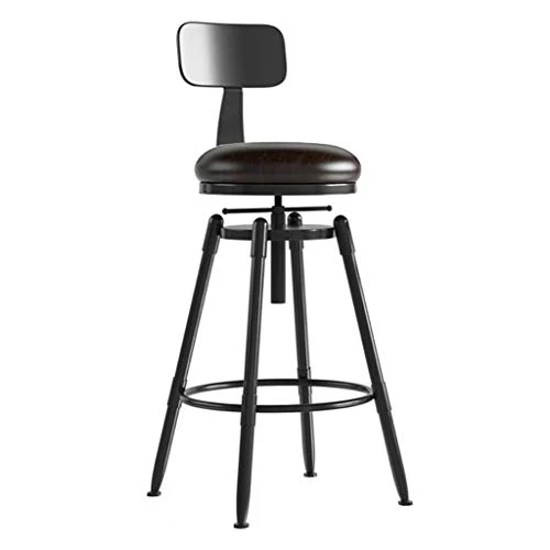 Sgabelli da Bar Sedia Cucina Sgabello da Bar Regolabile Altezza con Schienale, Sgabello Alto Creativo Moderno Minimalista,...