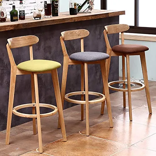Seggiola da bar Sedie da cucina, sgabelli da colazione, sgabelli da bancone | Seggioloni con seduta imbottita tessuto Sgab...