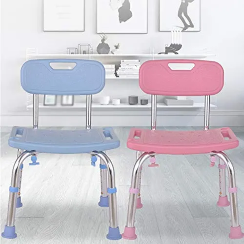 Sgabello da bagno antiscivolo per anziani,Sgabello fasciatoio regolabile soggiorno,Sedia da doccia alluminio per casa di c...