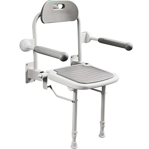 YHRJ Sedile da Bagno Parete per Anziani,Sgabello da Bagno Antiscivolo per la casa,Sedia da Doccia di Sicurezza con braccio...