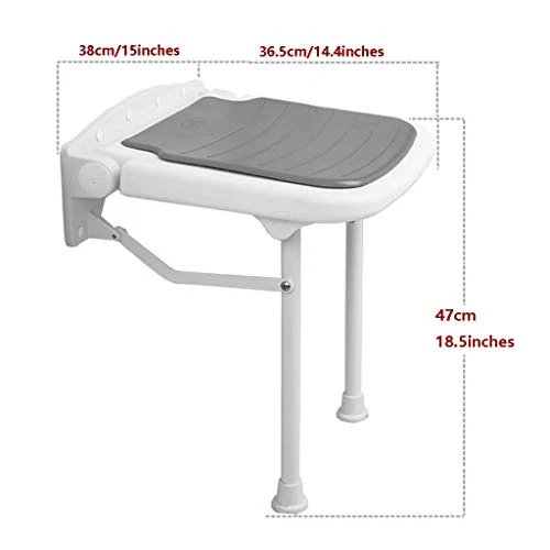 YHRJ Sedile da Vasca Muro per Bagno,Sgabello da Bagno Antiscivolo per la casa per Anziani,Sgabello fasciatoio Pieghevole M...