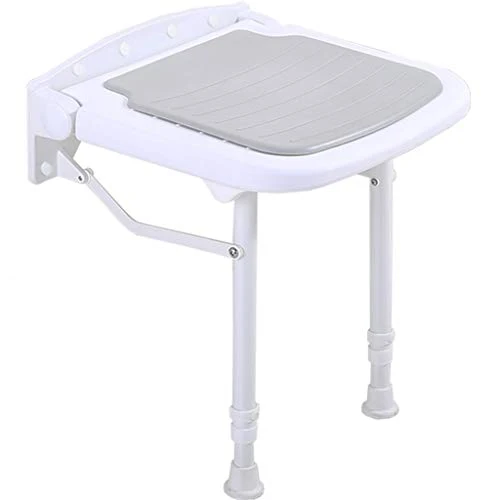 YHRJ Sgabello da Bagno Antiscivolo per Anziani,Sedile da Bagno Pieghevoli per Case di Cura,Panche Bagno Regolabili Parete,...