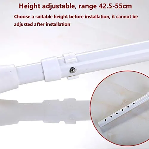 YHRJ Sgabello da Bagno Antiscivolo per Anziani,Sedile da Bagno Pieghevoli per Case di Cura,Panche Bagno Regolabili Parete,...