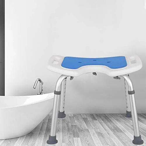 YHRJ Sgabello da Bagno Antiscivolo per Anziani,Sgabello per Doccia da Bagno Alluminio,Panche Doccia Regolabili Altezza per...