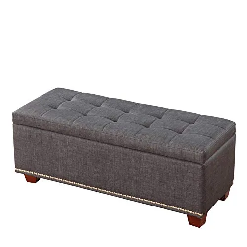 Pouf Contenitore Panche Sgabello Cassa pieghevole del tessuto del cuoio dello sgabello del piede del contenitore di giocat...