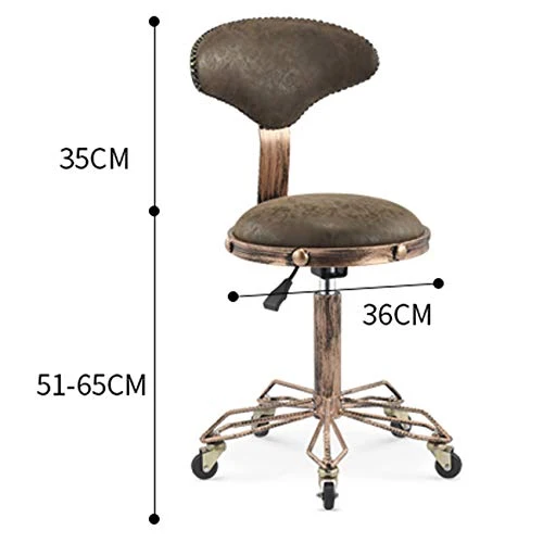 Yogafa Sgabello rotabile Sgabello Girevole Sedia da Sgabello con Schienale Sgabello redazionale Regolabile Massaggio Sgabe...