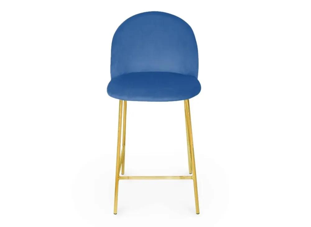 Set 2 designer bar stools blue velvet ARABEL YS