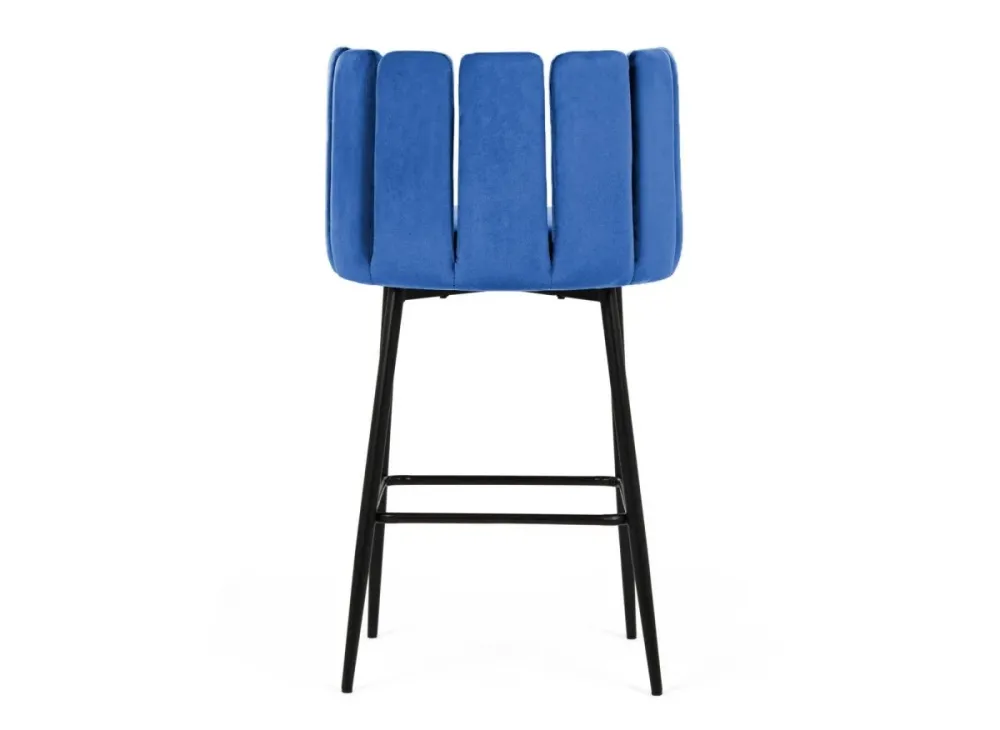 Set di 2 sgabelli da bar di design velluto blu DEBBY YS
