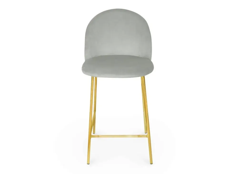 Set di 2 sgabelli da bar di design velluto grigio ARABEL YS
