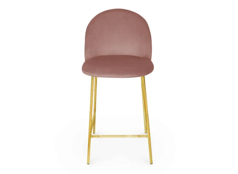 Set di 2 sgabelli da bar di design velluto rosa ARABEL YS