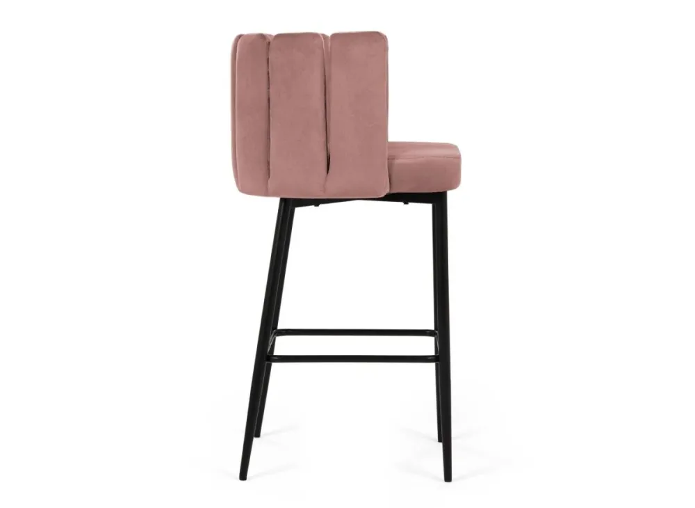 Set di 2 sgabelli da bar di design velluto rosa DEBBY YS