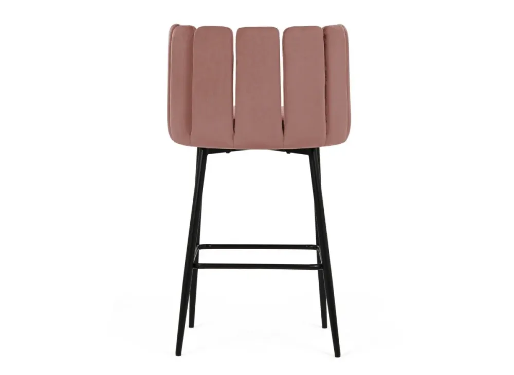 Set di 2 sgabelli da bar di design velluto rosa DEBBY YS