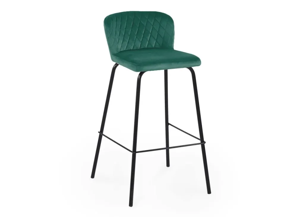Set di 2 sgabelli da bar di design velluto verde BOSCO YS