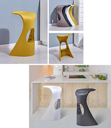 Sgabello da bar Bar Stool Chair poggiapiedi PP ergonomia del sedile è possibile pranzare e sedie la colazione Cucina |Pub...