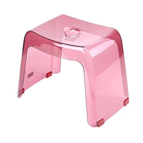 Toilette da Bagno Sgabello da toeletta Antiscivolo plastica da Bagno con Sgabello, 39x25x30cm, Peso Max.50kg (Colore : Pin...