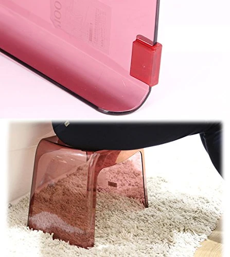 Toilette da Bagno Sgabello da toeletta Antiscivolo plastica da Bagno con Sgabello, 39x25x30cm, Peso Max.50kg (Colore : Pin...