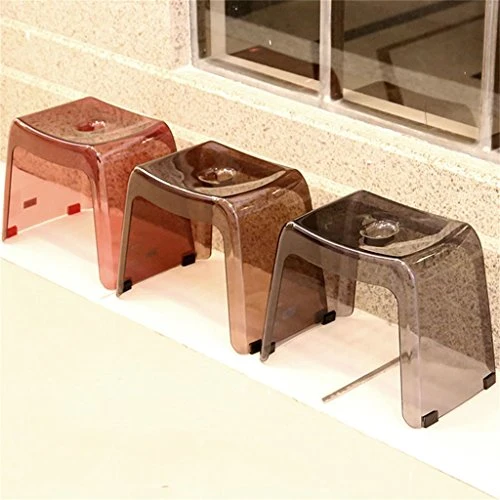 Toilette da Bagno Sgabello da toeletta Antiscivolo plastica da Bagno con Sgabello, 39x25x30cm, Peso Max.50kg (Colore : Pin...
