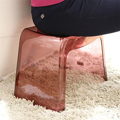 Toilette da Bagno Sgabello da toeletta Antiscivolo plastica da Bagno con Sgabello, 39x25x30cm, Peso Max.50kg (Colore : Pin...