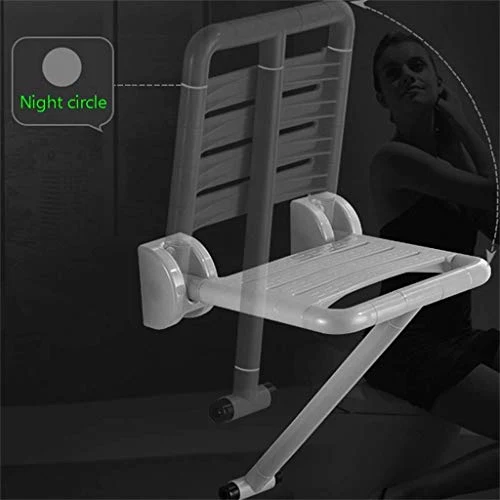 yunyu Corrimano Sgabello Pieghevole per Bagno/Sedile per Doccia Parete/Bagno Sedia Muro per Anziani di Sicurezza Accesso S...