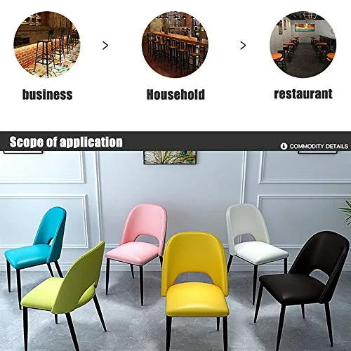 yunyu Sedia da Ufficio,Sgabello da Bar Alto e Minimalista Moderno, Altezza 45 cm (18 Pollici), Cuscino Pelle Artificiale c...