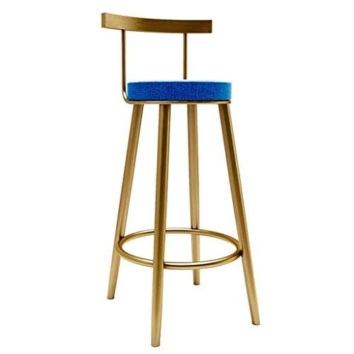 mobili Moderni Sgabelli da Bar, Schienale Sgabello Alto Sgabello da Bar Ferro battuto Gamba Metallo Dorato Cuscino Velluto...