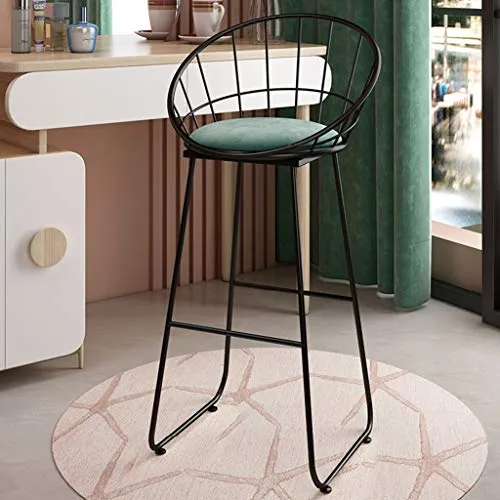 Sgabello Alto Sedia da Sgabello da Bar 30"Modern Nordic Kitchen Counter Sgabello da Colazione Sedie da Pranzo con Schienal...