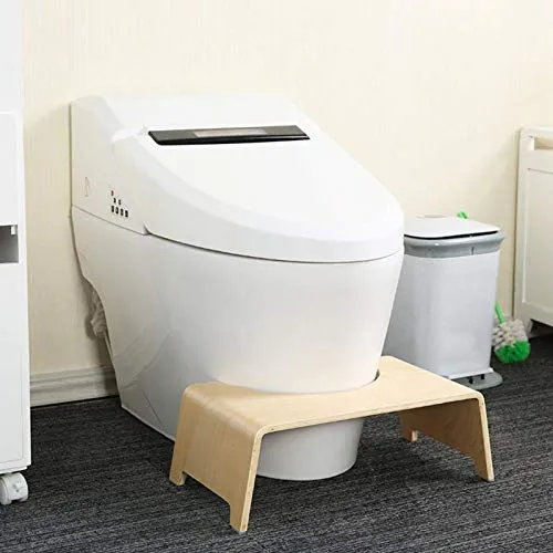 zaizai Sgabello da Bagno Portatile Legno - Sgabello da Toilette con Piedistallo Antiscivolo per Bambini Incinti E Anziani