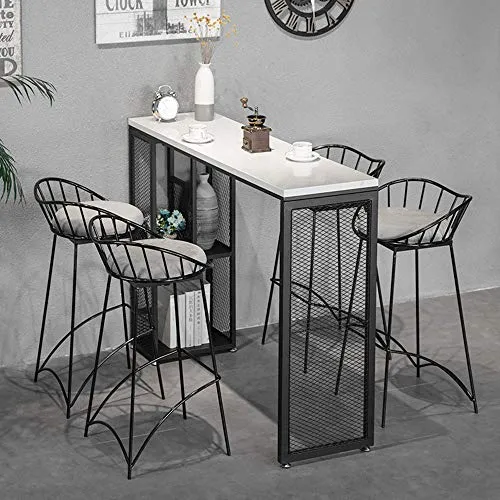 ZCM-MIRROR Sgabelli da Bar Sgabello Bar,Tavolo e Sedia da Pranzo Moderni,Casa Cucina Seggiola da Bar Semplice e Casual Neg...