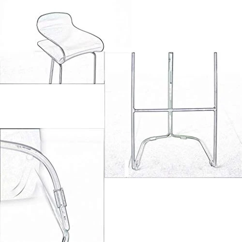 ZCY Mobili per Soggiorno Sgabelli Sedia da Bar nordica Sedia da Cucina per la casa Sgabello Staffa Metallo Design Bianco (...