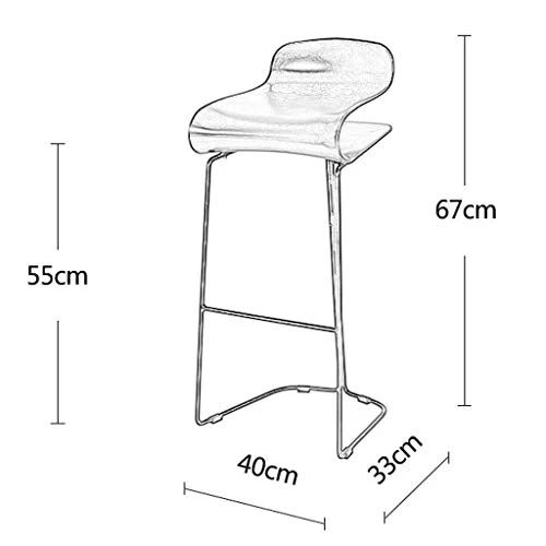 ZCY Mobili per Soggiorno Sgabelli Sedia da Bar nordica Sedia da Cucina per la casa Sgabello Staffa Metallo Design Bianco (...
