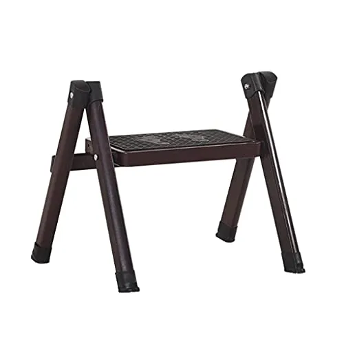 ZDDZ Piccolo Sgabello Pieghevole Metallo Piattaforma Attrezzata Scaletta Pieghevole Portatile per Bagno Giardino Bibliotec...