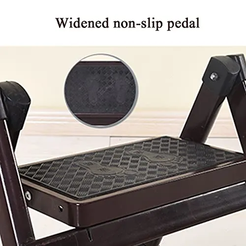 ZDDZ Piccolo Sgabello Pieghevole Metallo Piattaforma Attrezzata Scaletta Pieghevole Portatile per Bagno Giardino Bibliotec...