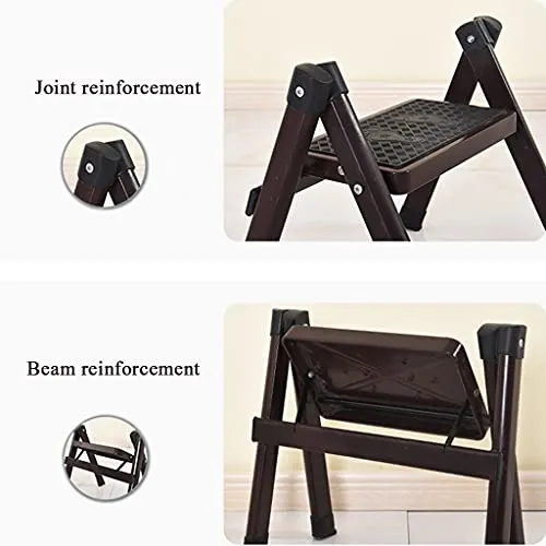 ZDDZ Piccolo Sgabello Pieghevole Metallo Piattaforma Attrezzata Scaletta Pieghevole Portatile per Bagno Giardino Bibliotec...