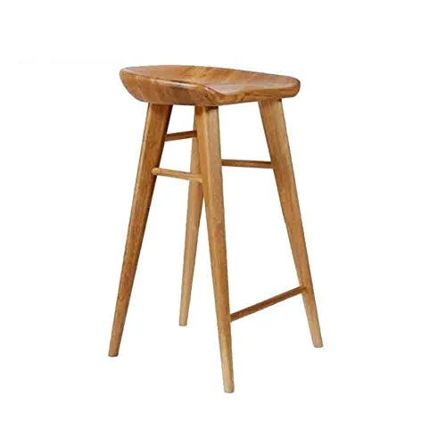 Zhangmeiren Sedia da Bar Legno Massello Sedia da Pranzo Sedia da Bar Nordica Casa (Color : B)