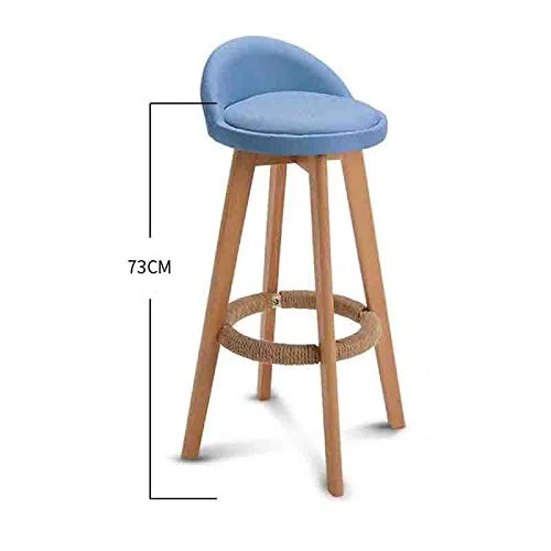 Zhangmeiren Sgabello Alto Legno Massello Semplice Tavolo da Bar E Sedia Schienale Sedia da Bar Il Tempo Libero (Color : E)