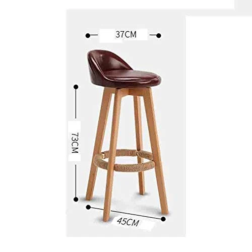 Zhangmeiren Sgabello Alto Legno Massello Semplice Tavolo da Bar E Sedia Schienale Sedia da Bar Il Tempo Libero (Color : E)