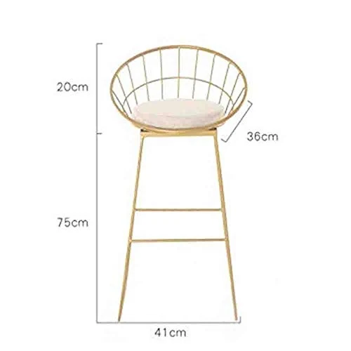 Zhangmeiren Sgabello Alto Moderno Minimalista Ferro Battuto Alto Tavolo da Bar Sgabello da Bar Sedia da Pranzo