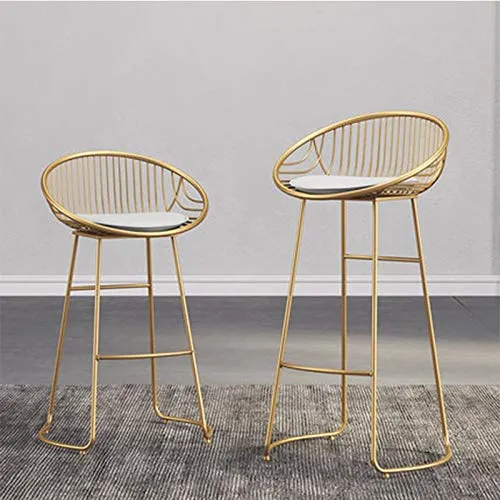 Zhangmeiren Sgabello Alto Moderno Minimalista Ferro Battuto Alto Tavolo da Bar Sgabello da Bar Sedia da Pranzo (Size : 60cm)