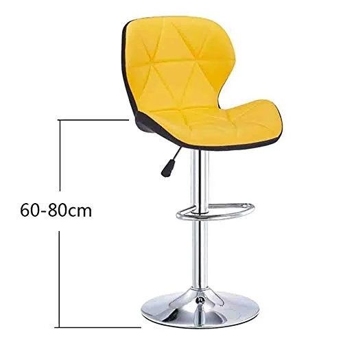 Zhangmeiren Sgabello Alto Sgabelli da Bar, Seggiolone, Sedia da Bar Creativa (Color : Yellow)