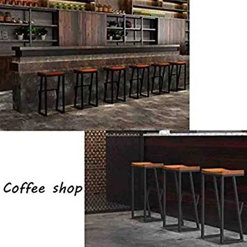 Zhangmeiren Sgabello da Bar Moderno Legno Massello di Alta qualità, Semplice E Moderno