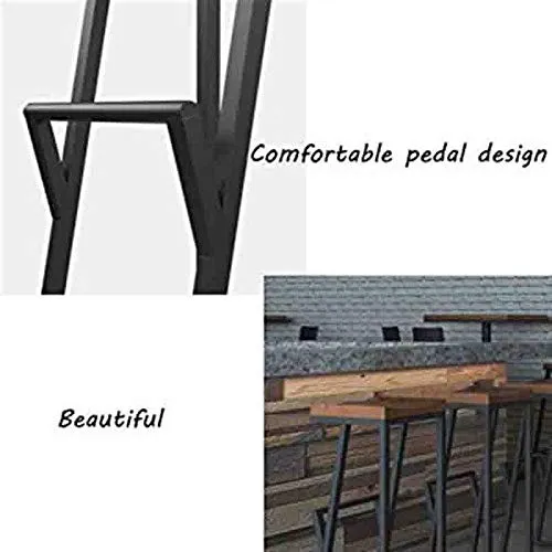 Zhangmeiren Sgabello da Bar Moderno Legno Massello di Alta qualità, Semplice E Moderno