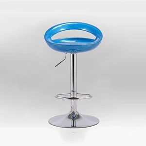 ZHJING Seggiola da Bar Bar Seggiovia Sedia Rotante Nail Panca Rotonda Sgabello Alto Reception Sedia (Color : Blue)
