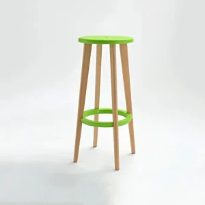 ZHJING Seggiola da Bar Sedie Bar, Materiale PP Cuscino Gambe Legno massello, High Chair Bar Caffetteria Casa Moda Semplice...