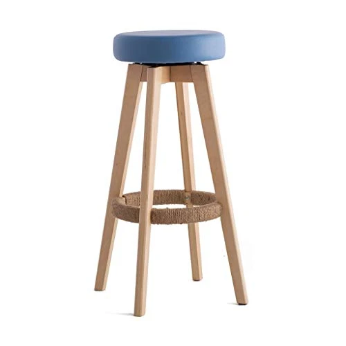 ZHJING Seggiola da Bar Sgabelli da Bar Rotating Creative Chair Sgabelli Alti Home Sgabello da Bar Legno Sgabelli da Bar Mi...