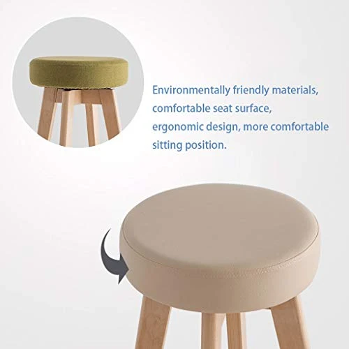 ZHJING Seggiola da Bar Sgabelli da Bar Rotating Creative Chair Sgabelli Alti Home Sgabello da Bar Legno Sgabelli da Bar Mi...