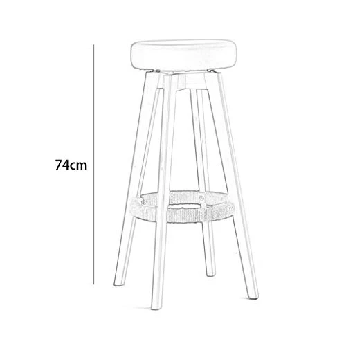 ZHJING Seggiola da Bar Sgabelli da Bar Rotating Creative Chair Sgabelli Alti Home Sgabello da Bar Legno Sgabelli da Bar Mi...