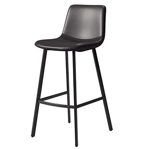 ZINIUKEJI Sgabelli da Bar con poggiapiedi e Gambe Metallo, sgabelli Alti Cucina Moderna, Bar, Balcone, Ecopelle
