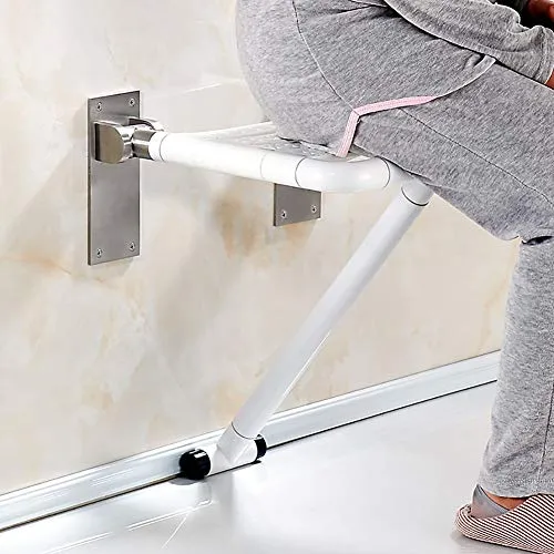 CHICIRIS Sedile per doccia, sedile per doccia ribaltabile parete Sgabello per bagno Sgabello per doccia pieghevole Zouminy